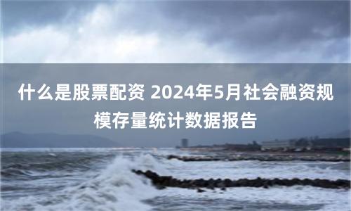 什么是股票配资 2024年5月社会融资规模存量统计数据报告